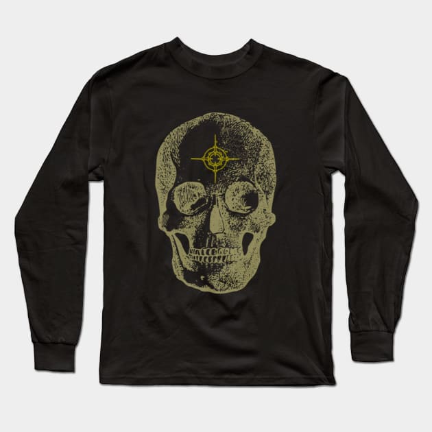 Skull Cross Target Long Sleeve T-Shirt by Korvus78